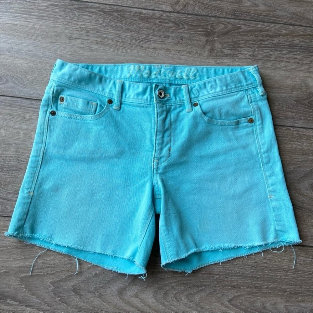 Madewell  Raw Hem Denim Blue Shorts